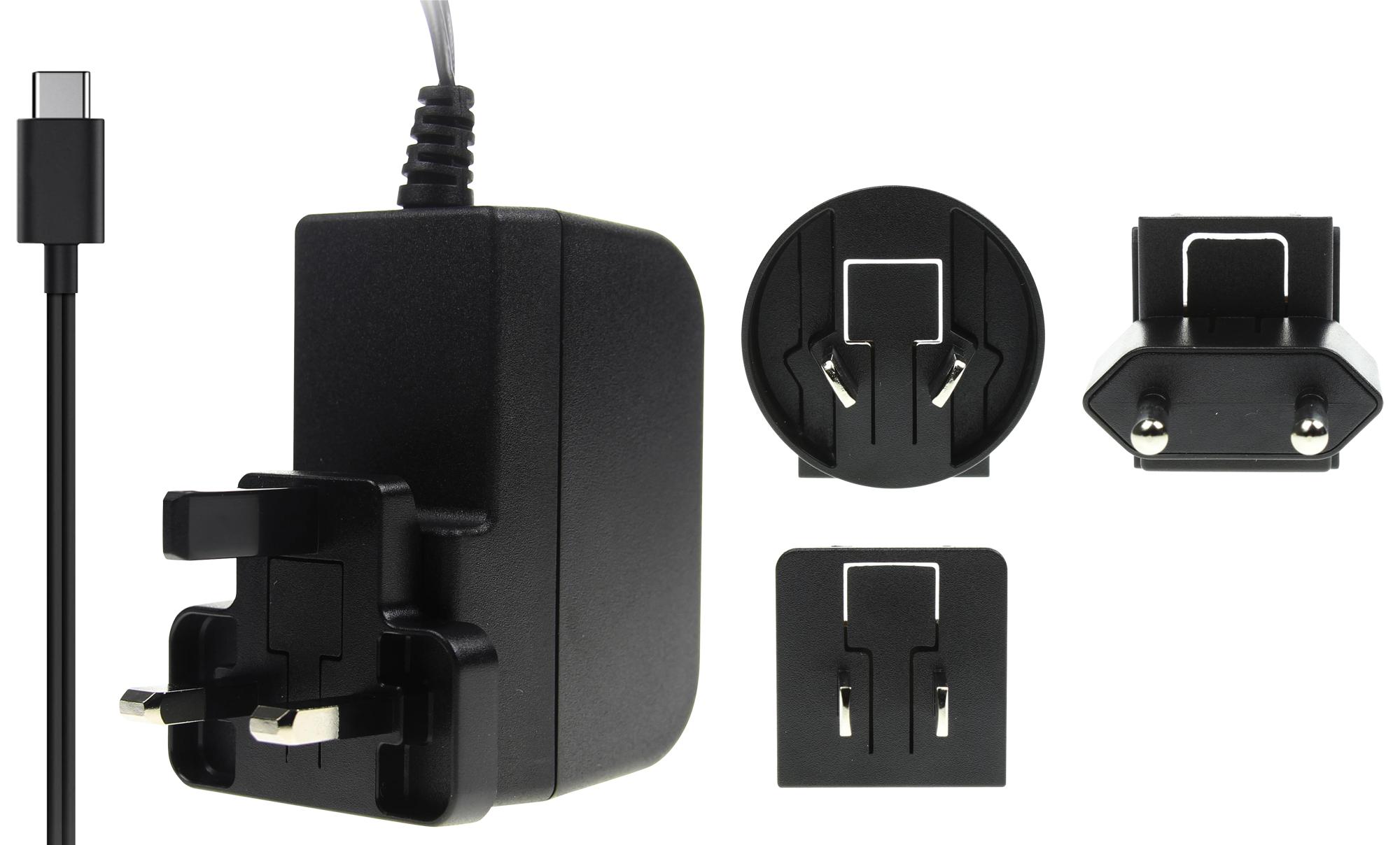 STONTRONICS T7715DV Raspberry Pi Accessory, Raspberry Pi 4 Model B PSU, USB C, 5.1V, 3A, Multiple Plugs, Black STONTRONICS T7715DV Raspberry Pi Accessory, Raspberry Pi 4 Model B PSU, USB C, 5.1V, 3A, Multiple Plugs, Black